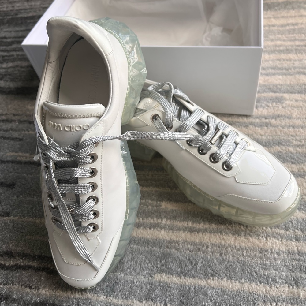 Woman Jimmy Choo White Diamond Sneackers